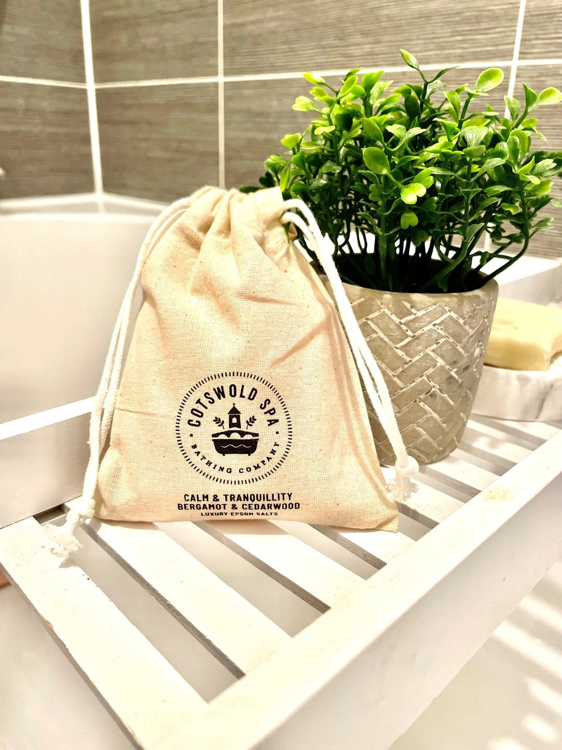 Aaponminimarket Calm & Tranquillity Epsom Salts Cotton Pouch