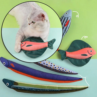 Aaponminimarket Canvas Interactive Mint Fish Teaser Cat Wand