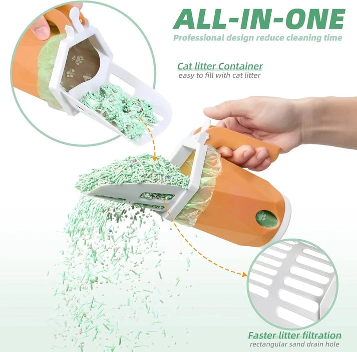 Aaponminimarket Cat Litter Scoop with Bags