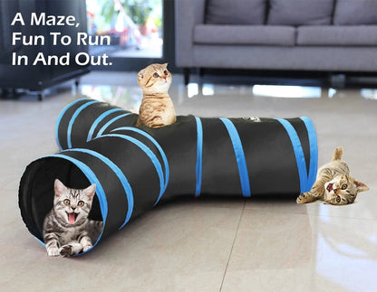 Aaponminimarket Cat Tunnel with Bell Balls