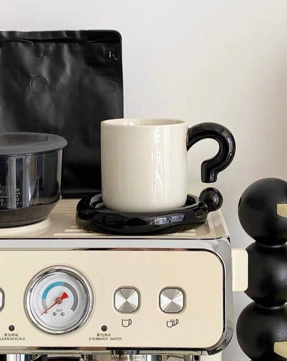 Aaponminimarket Ceramic Coffee Mug with Saucer