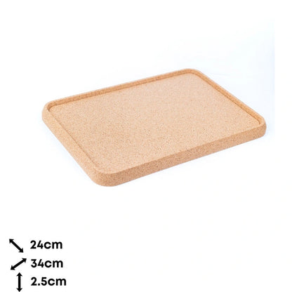 Aaponminimarket Cork Beverage Serving Tray L-1043