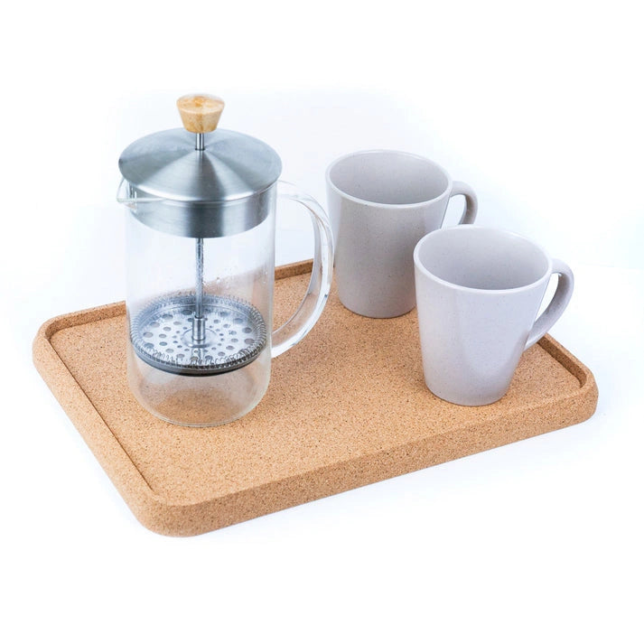 Aaponminimarket Cork Beverage Serving Tray L-1043