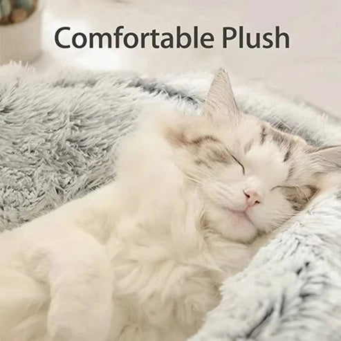 Aaponminimarket Cozy 2-in-1 Plush Cat Bed