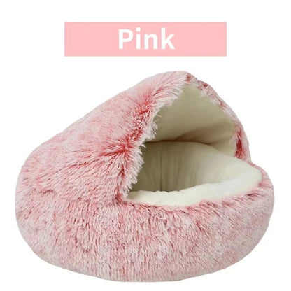 Aaponminimarket Cozy 2-in-1 Plush Cat Bed