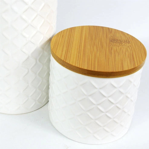 Aaponminimarket Cream Ceramic Canister Set