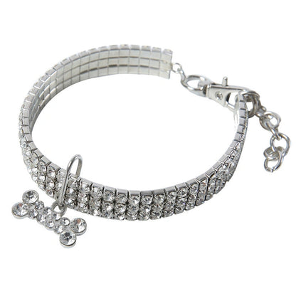 Aaponminimarket Crystal Rhinestone Dog and Cat Collar