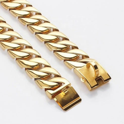 Aaponminimarket Cuban Chain Dogs Collar