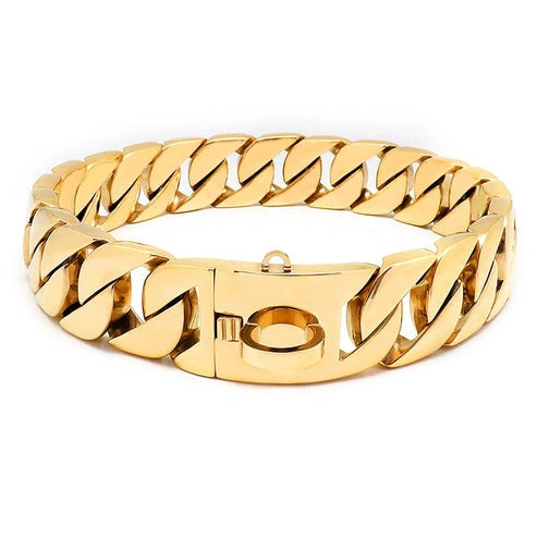 Aaponminimarket Cuban Chain Dogs Collar