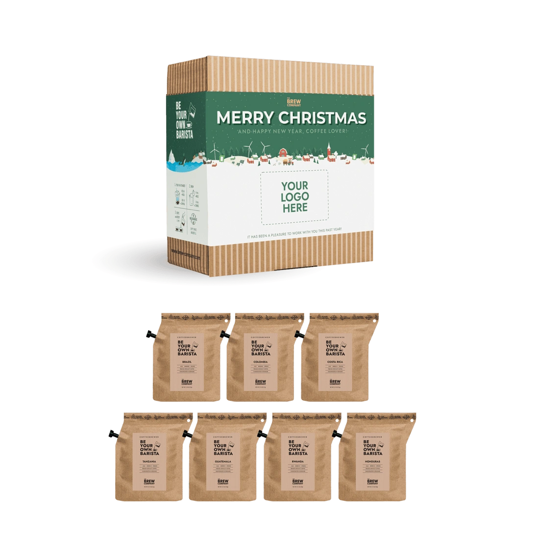 Aaponminimarket Custom Merry Christmas Coffee Gift Box