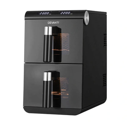 Aaponminimarket Devanti Air Fryer Oven 11L Dual Zone Fryers