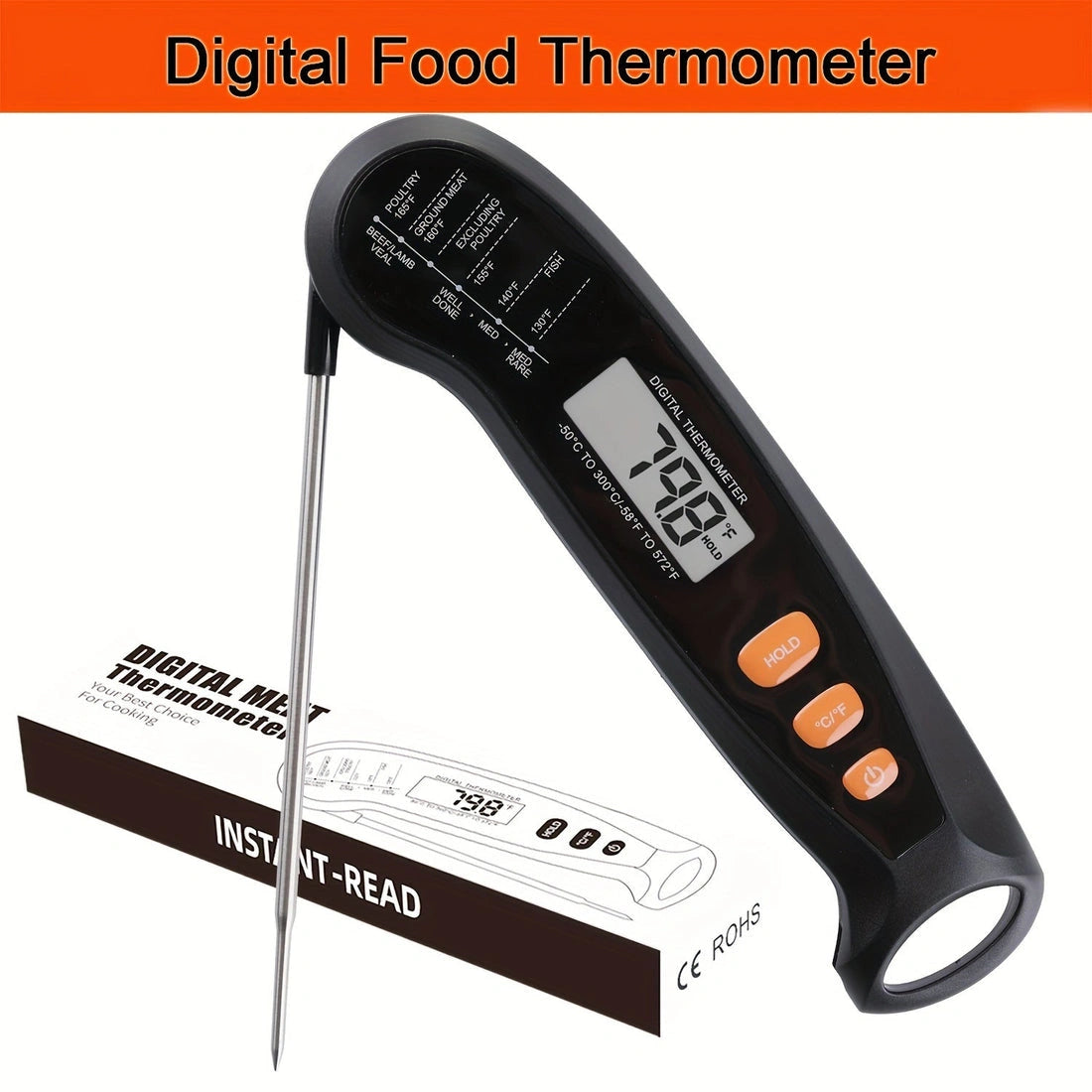 Aaponminimarket Digital Meat Thermometer