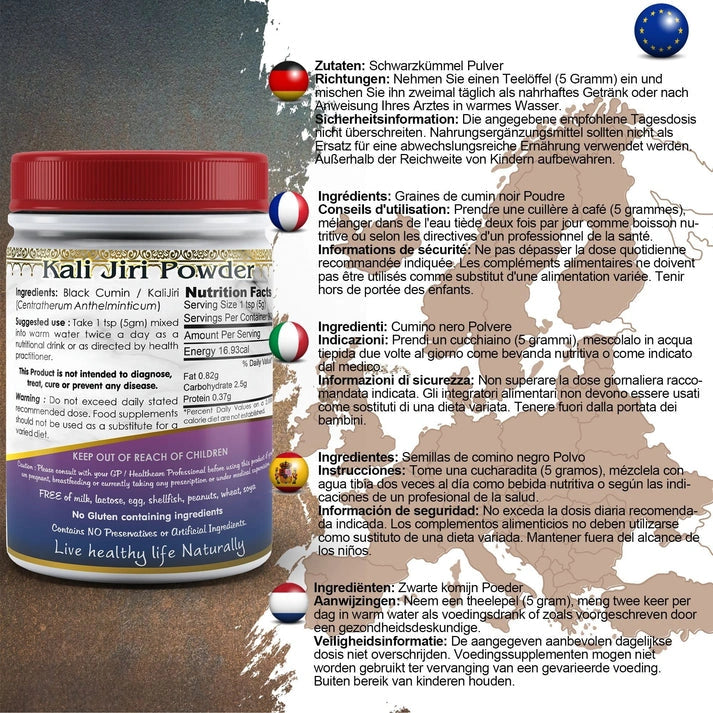 Aaponminimarket DivyaHerb Black Cumin Powder 100 gram - Daily Wellness Support