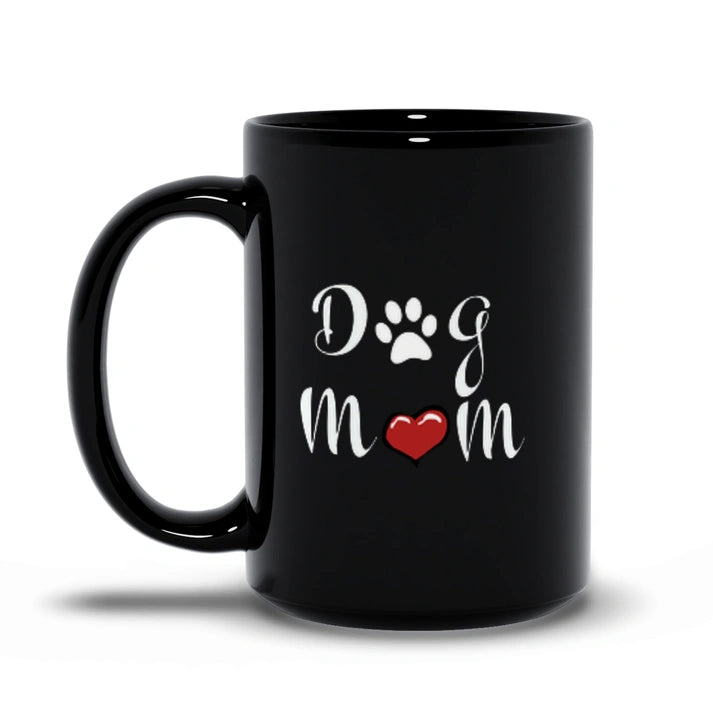 Aaponminimarket Dog Mom Mug (Black)