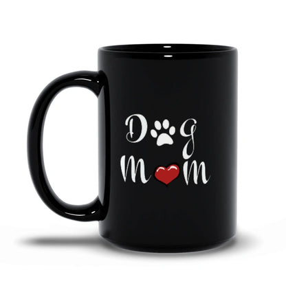 Aaponminimarket Dog Mom Mug (Black)