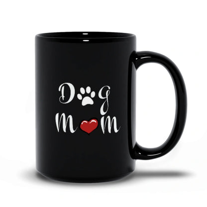 Aaponminimarket Dog Mom Mug (Black)