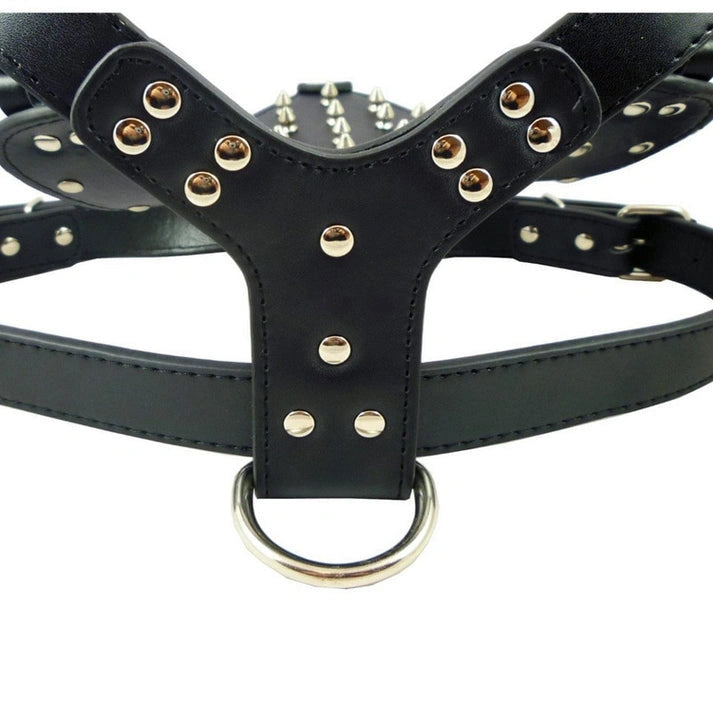 Aaponminimarket Dog Zinc alloy Rivets Spiked Studded Harness