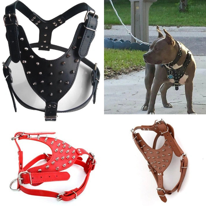 Aaponminimarket Dog Zinc alloy Rivets Spiked Studded Harness