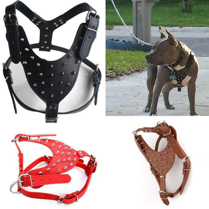 Aaponminimarket Dog Zinc alloy Rivets Spiked Studded Harness