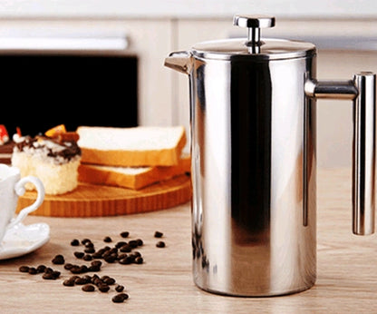 Aaponminimarket Double Stainless Steel Coffee Pot