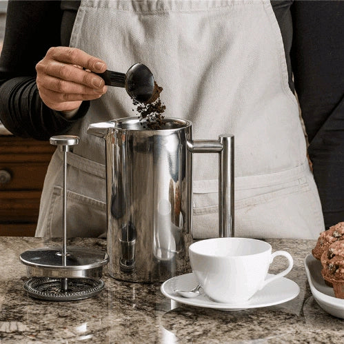 Aaponminimarket Double Stainless Steel Coffee Pot