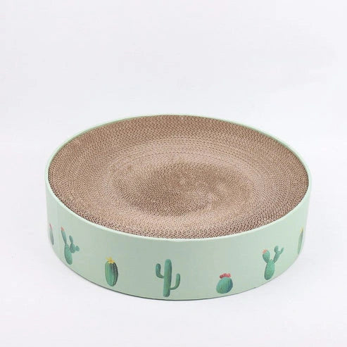 Aaponminimarket Durable Round Cat Scratch Board Bed & Toy