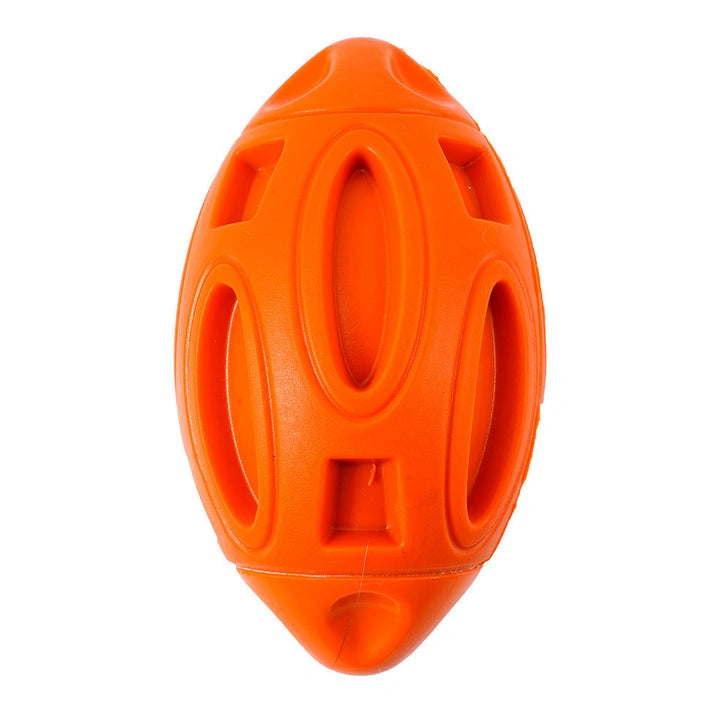 Aaponminimarket Durable Rubber Squeaky Rugby Dog Ball