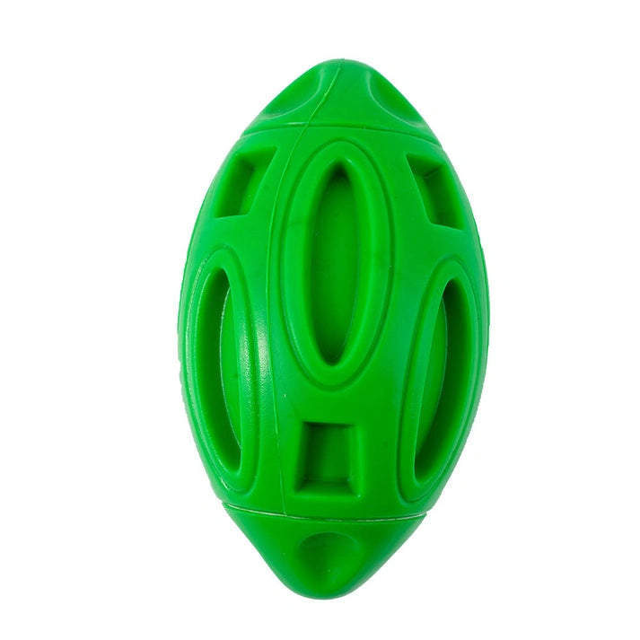 Aaponminimarket Durable Rubber Squeaky Rugby Dog Ball