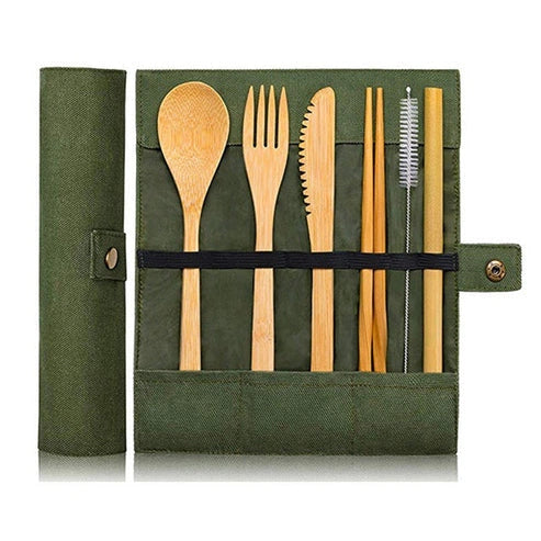 Aaponminimarket Eco-Friendly Bamboo Cutlery Set
