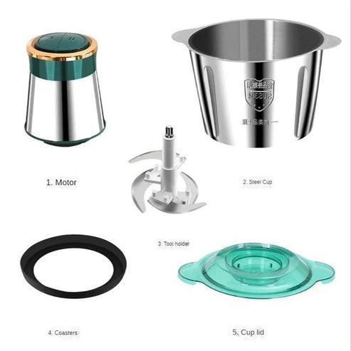 Aaponminimarket Electric Meat Grinder & Vegetable Chopper