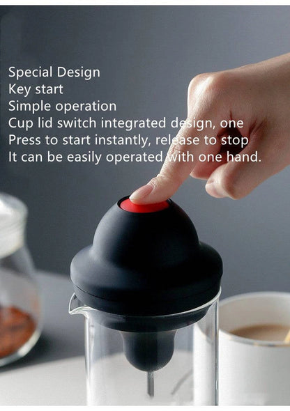 Aaponminimarket Electric Milk Frother for Coffee