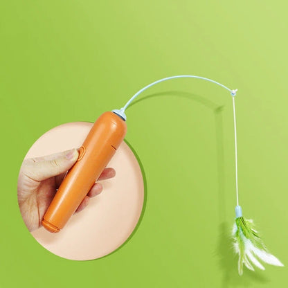 Aaponminimarket Feathered 2-In-1 Interactive Cat Toy