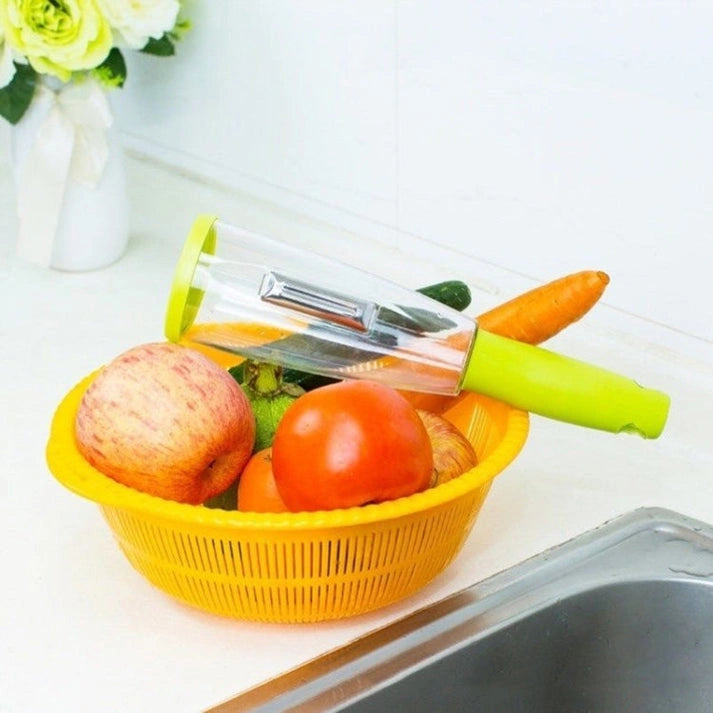 Aaponminimarket Fruit Peelers and Cutter with Storage