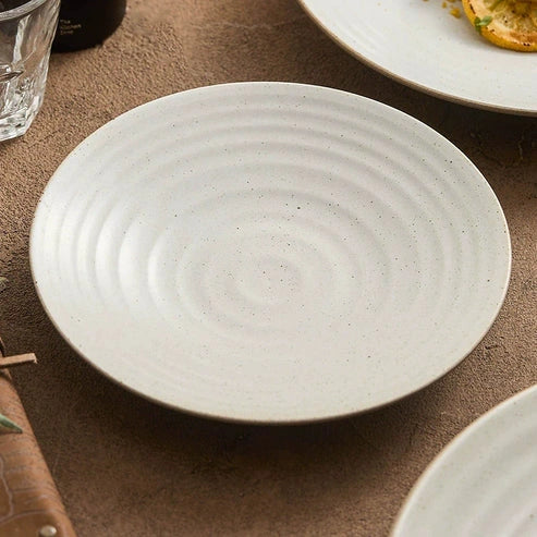 Aaponminimarket Handcrafted Stoneware Shallow Plate