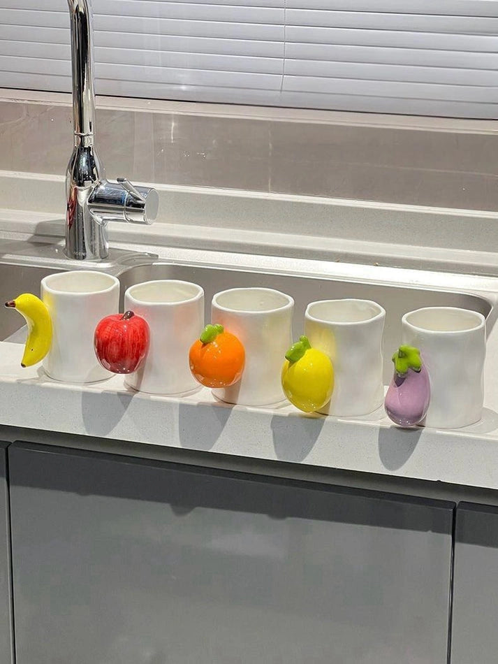 Aaponminimarket Handmade Cute Fruit Ceramic Coffee Mug