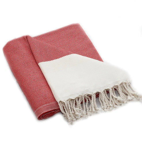 Aaponminimarket Herringbone Red Bath & Body Set (x5)