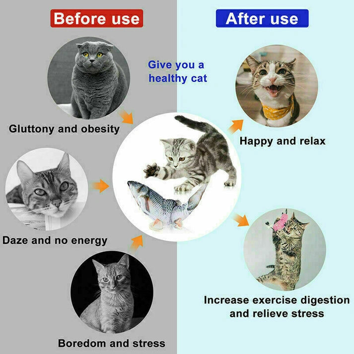 Aaponminimarket Interactive Electric Fish Cat Toy