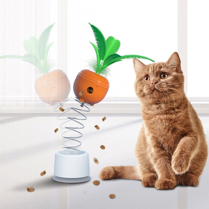 Aaponminimarket Interactive Food-Dispensing Cat Toy for Mental Stimulation