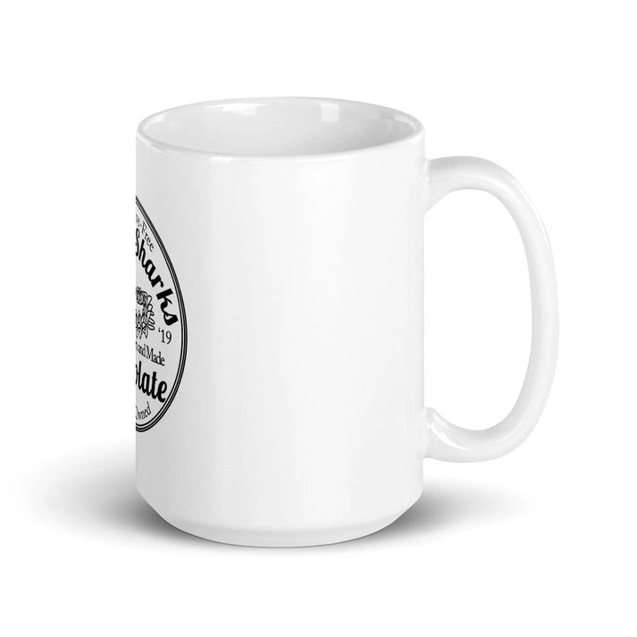 Aaponminimarket Island Sharks White Glossy Mug