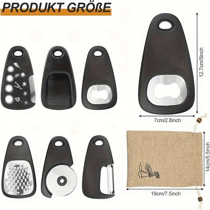 Aaponminimarket Kitchen Gadget Set Stainless Steel for RV & Camping (6pcs)