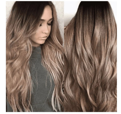 Aaponminimarket Korean Silk Gradient Long Curly Hair Wig