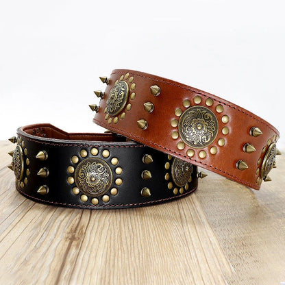 Aaponminimarket Leather Dog Collars