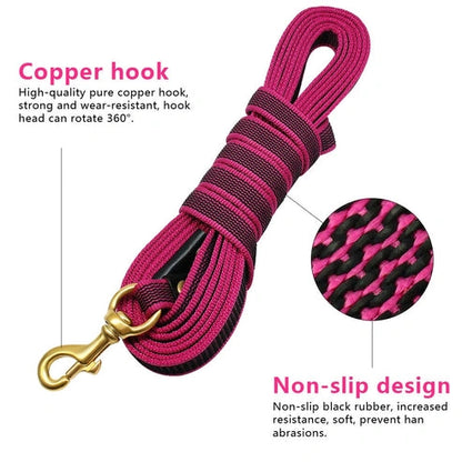 Aaponminimarket Long Dog Leash Nylon Non-Slip Dog Tracking Lead