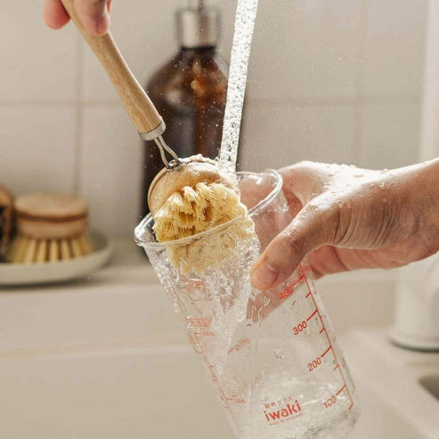Aaponminimarket Long Handle Bamboo Dish Brush