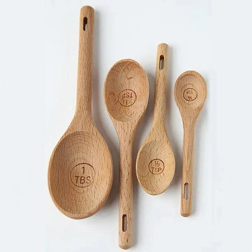 Aaponminimarket Measuring Wood Tablespoon Set