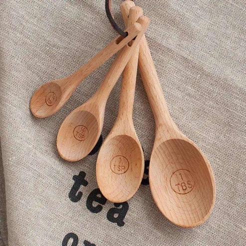 Aaponminimarket Measuring Wood Tablespoon Set