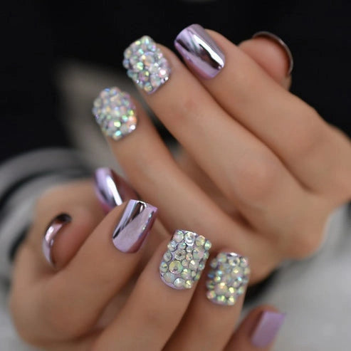 Aaponminimarket Metal False Nails for Women