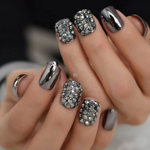 Aaponminimarket Metal False Nails for Women