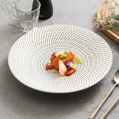 Aaponminimarket Meteor Shower Pattern Ceramic Plate