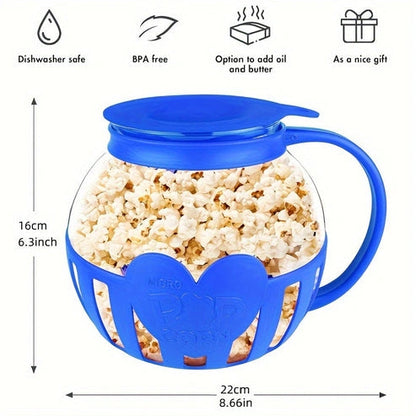 Aaponminimarket Microwave Popcorn Maker Glass Quart